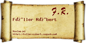 Füller Róbert névjegykártya